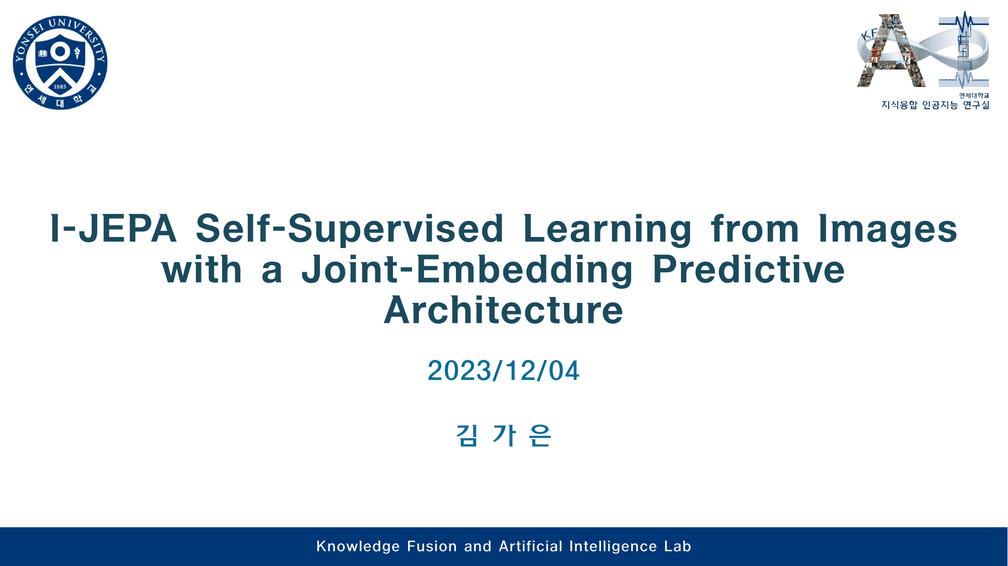 I-JEPA: Self Supervised Learning from Images with a Joint Embedding Predictive Architecture